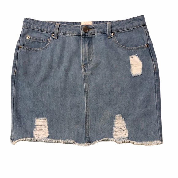 Gianni Bini Dresses & Skirts - ⭐️ 3 For $15 GB Denim Distressed Skirt